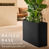 June Brick Divider 80cm Indoor / Outdoor Plant Pot - Black