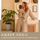 Amber Grail 30cm Indoor / Outdoor Plat Pot - Balanced Beige