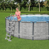 Bestway Steel Pro Max Round Swimming Pool Grey - 16ft