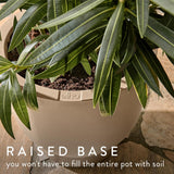 Amber Grail 30cm Indoor / Outdoor Plat Pot - Balanced Beige