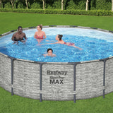 Bestway Steel Pro Max Round Swimming Pool Grey - 16ft