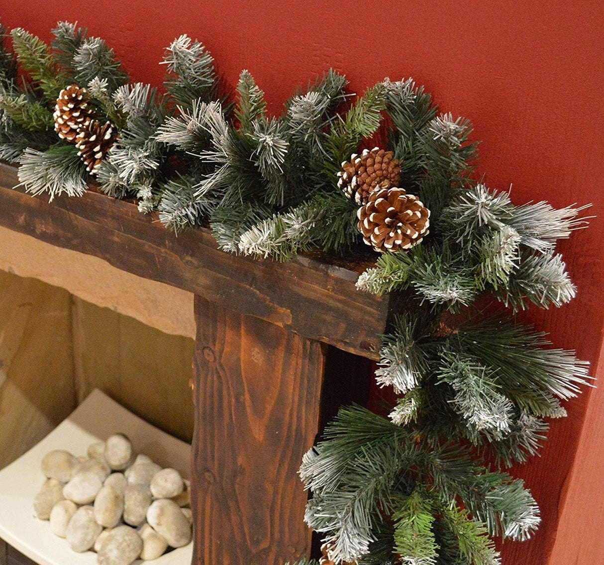 9ft/270cm Frosted Glacier Christmas Garland