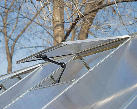Balance 8' x 8' Greenhouse - Silver Frame & Hybrid Polycarbonate Panels