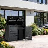 Modern Wheelie Bin Storage - Double Bin - Anthracite