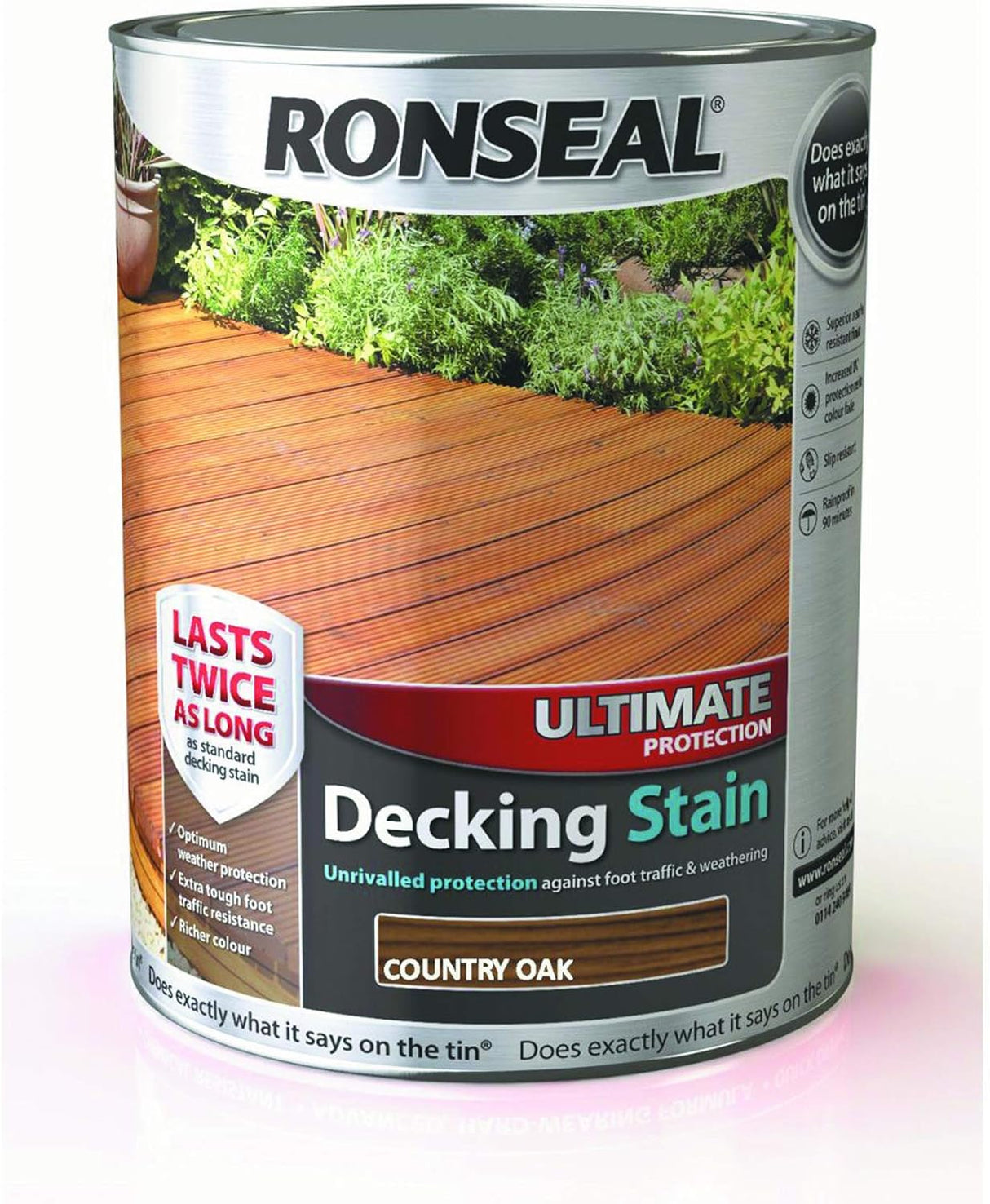 Ronseal Ultimate Protection Decking Stain 5L - Country Oak