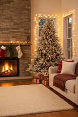 Diarra Snow Flocked Christmas Tree with Berries - 6.5ft / 200cm