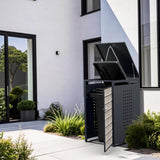 Modern Wheelie Bin Storage - Single Bin - Wood Grain