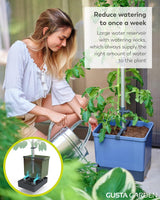 Tom Tomato Planter Blue - Climbing Aid, Self-Watering System & Plant Clips