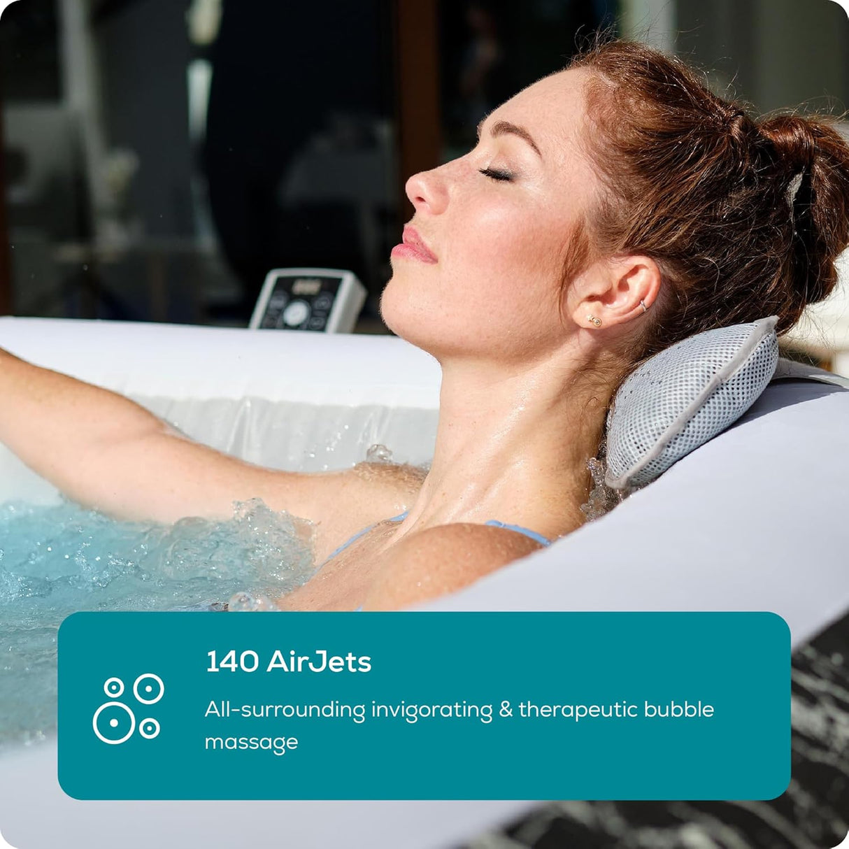 Florence AirJet Inflatable Hot Tub with LED Lights 4-6 person