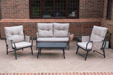 Perth Folding 4 Piece Garden Furniture Set - Great for Caravans or Limited Space!