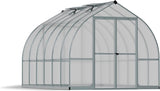 Bella 8' x 12' Greenhouse - Silver Frame & Twinwall Polycarbonate Panels