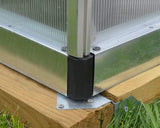Bella 8' x 12' Greenhouse - Silver Frame & Twinwall Polycarbonate Panels