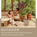 Amber Grail 40cm Indoor / Outdoor Plat Pot - Balanced Beige