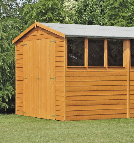 Shire Overlap 10x20 Double Door Shed with Windows