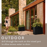 June Brick Divider 80cm Indoor / Outdoor Plant Pot - Black