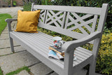 Winawood Speyside Polymer Wood Effect 3 Seat Bench - Stone Grey