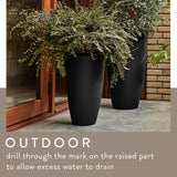 June Round High 30cm Indoor / Outdoor Plant Pot - Black