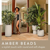 Amber Beads Medium 40cm Indoor / Outdoor Plant Pot - Linen White