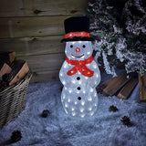 52.5cm Acrylic Standing Snowman with 100 White LEDs
