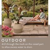 June Split 46cm High Indoor / Outdoor Pot - Balanced Beige