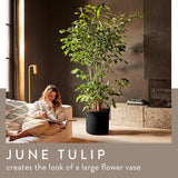 June Tulip 40cm Indoor / Outdoor Plant Pot - Black