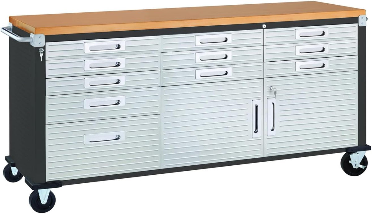 Seville Classics Rolling Workbench 11 Drawer storage