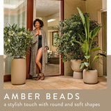 Amber Beads Medium 40cm Indoor / Outdoor Plant Pot - Balanced Beige
