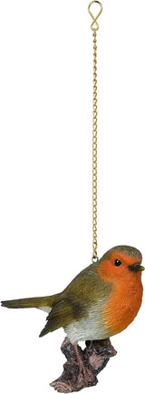 Hanging Robin on Branch Ornament
