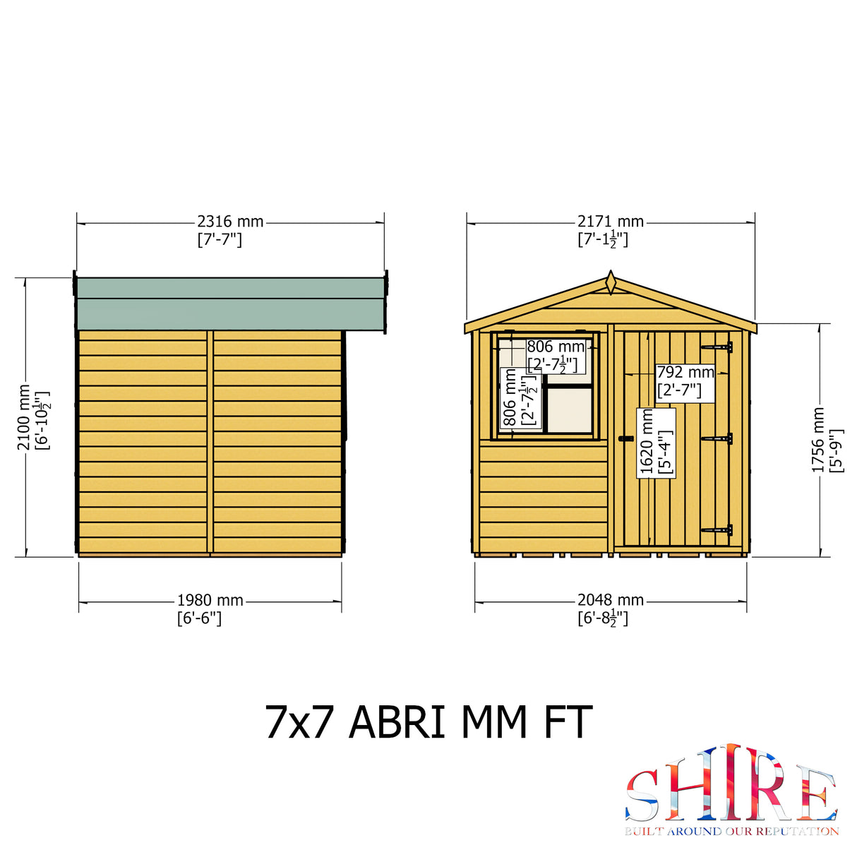 Shire Abri 7x7 Shed