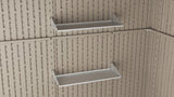 8 x 6 Plastic Garden Shed 10 Year Warranty Includes Shelves Hooks Lighting with Motion Detector