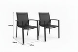 Anzio Aluminium Rattan Dining Chairs Only- x2