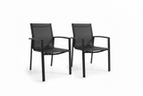 Anzio Aluminium Rattan Dining Chairs Only- x2