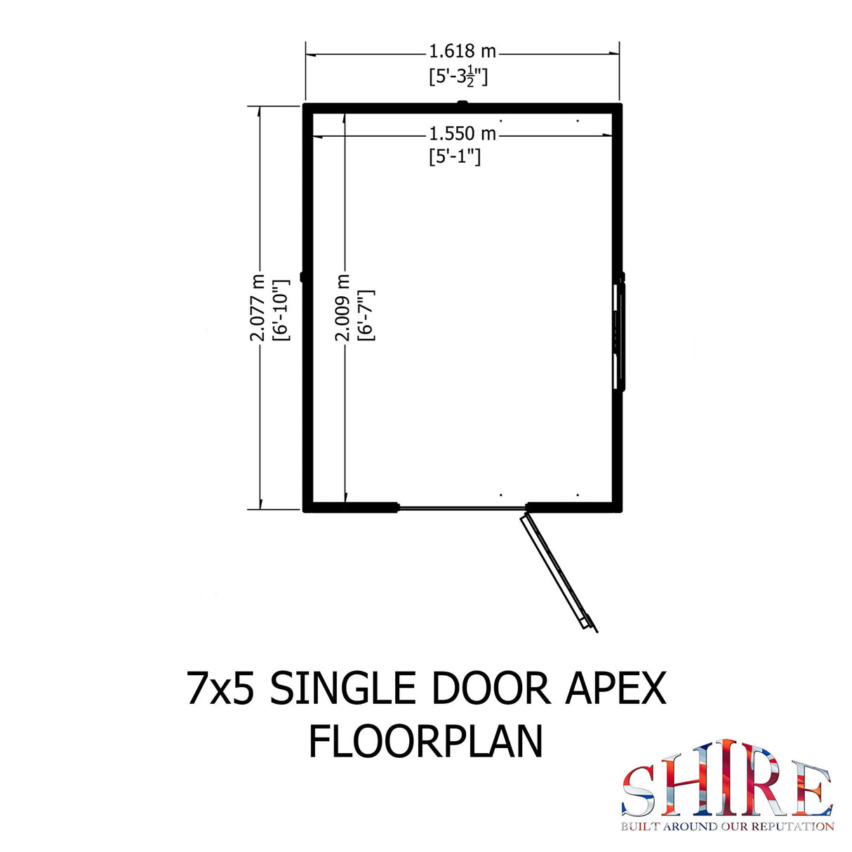 Shire Shiplap Apex Shed 7x5