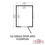 Shire Shiplap Apex Shed 7x5