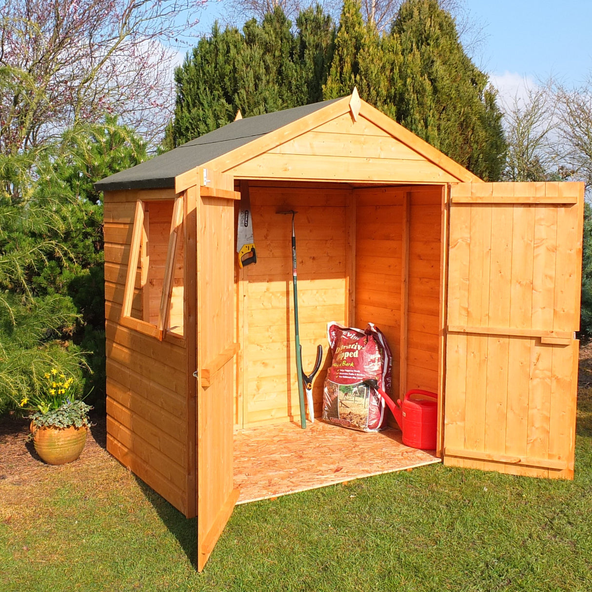 Shire Bute Shiplap Apex Double Door 4x6 Shed