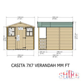 Shire Casita + Verandah 7x10 Shed / Summerhouse