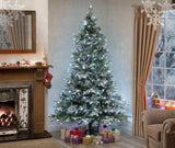 Lapland Fir Pre- Lit Christmas Tree 6ft/180cm - Ice White LEDs