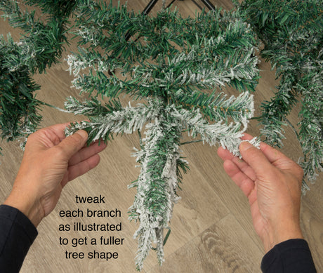 Lapland Fir Pre- Lit Christmas Tree 7ft/210cm - Multicoloured LEDs