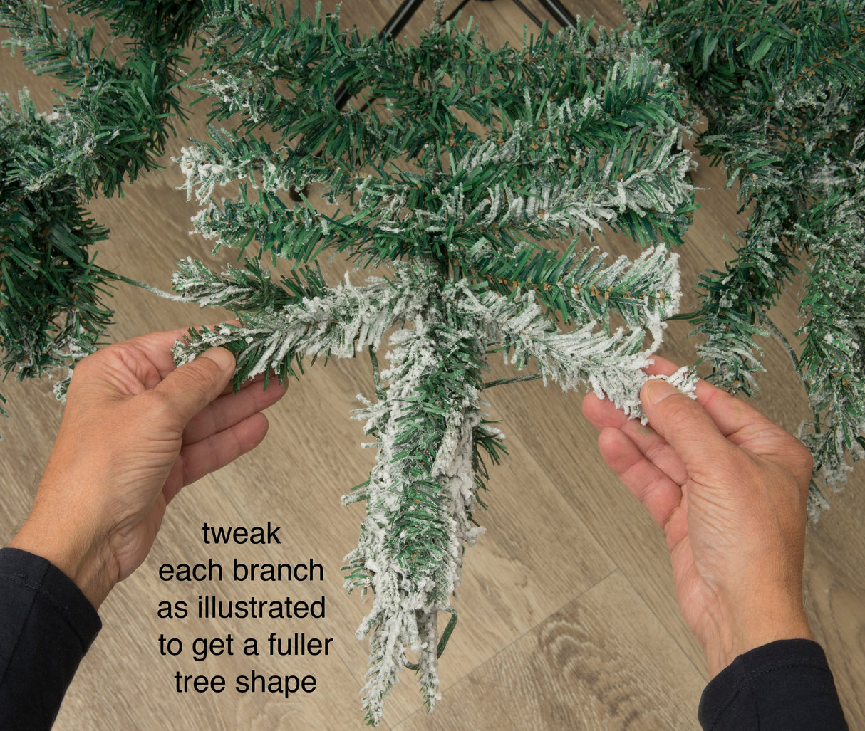 Lapland Fir Pre- Lit Christmas Tree 4ft/120cm - Warm White LEDs