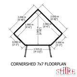 Shire Corner Shed 7x7