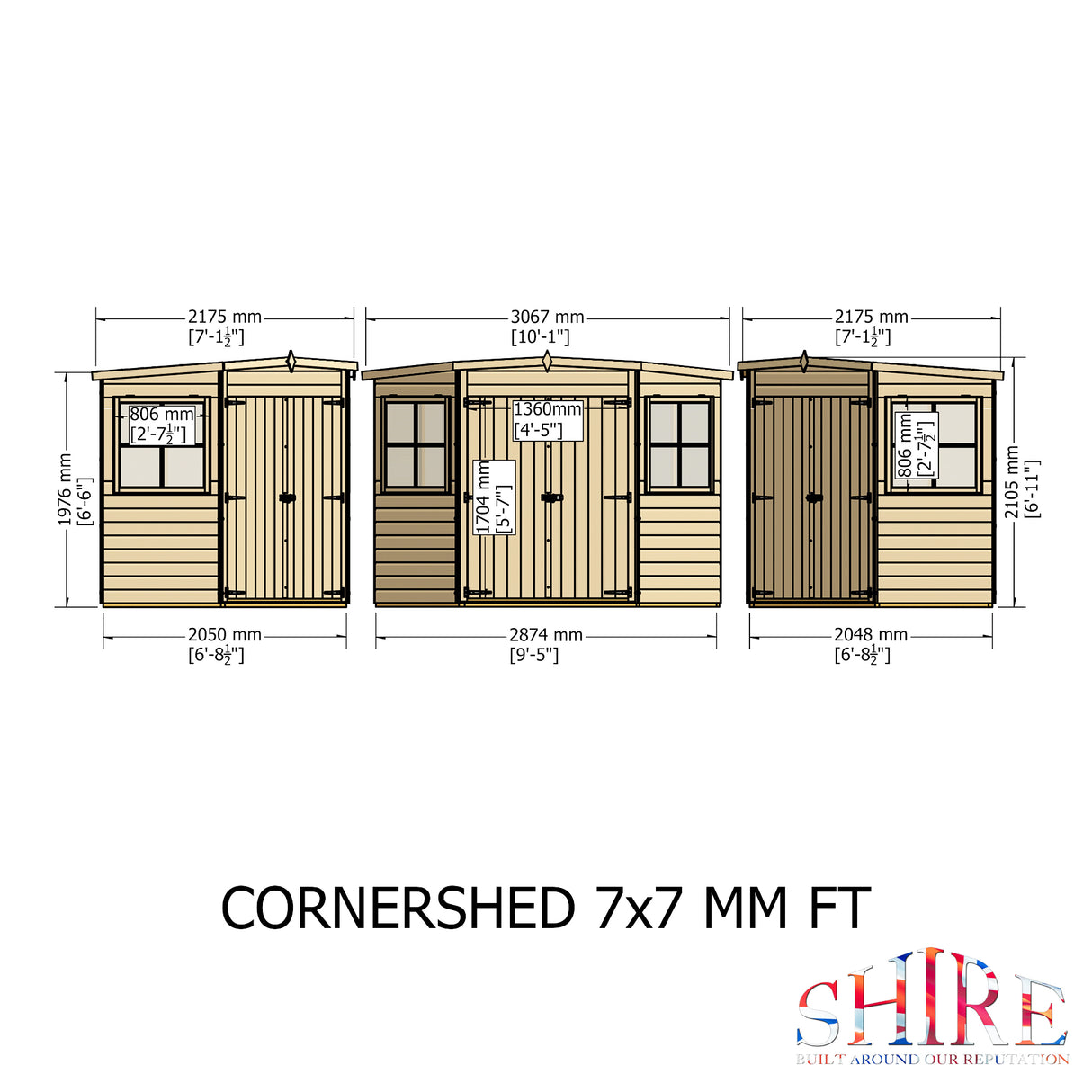 Shire Corner Shed 7x7