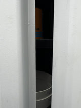 Plastic 6ft Tall Outdoor Storage Cabinet with Side Partition and 4 Shelves