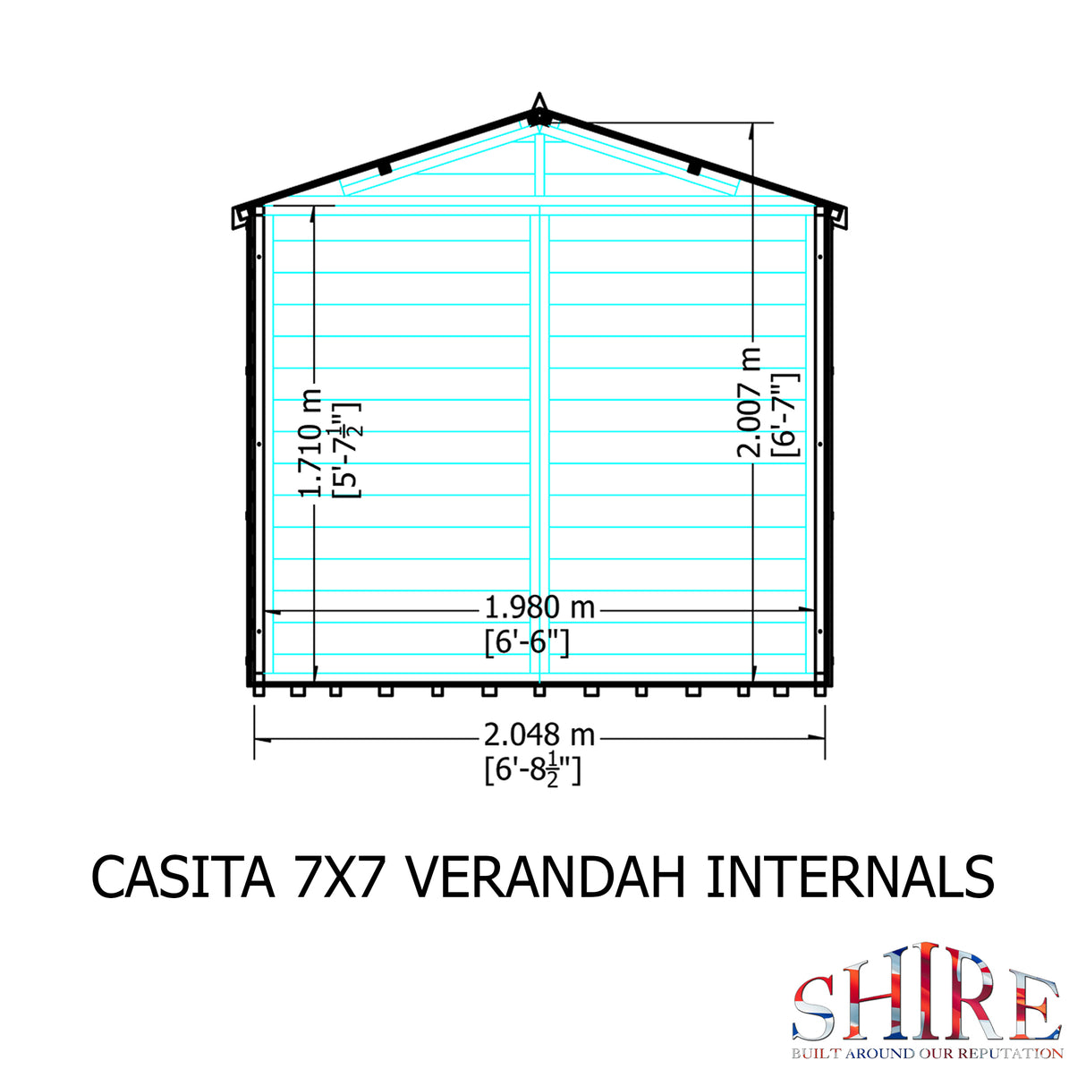 Shire Casita + Verandah 7x10 Shed / Summerhouse