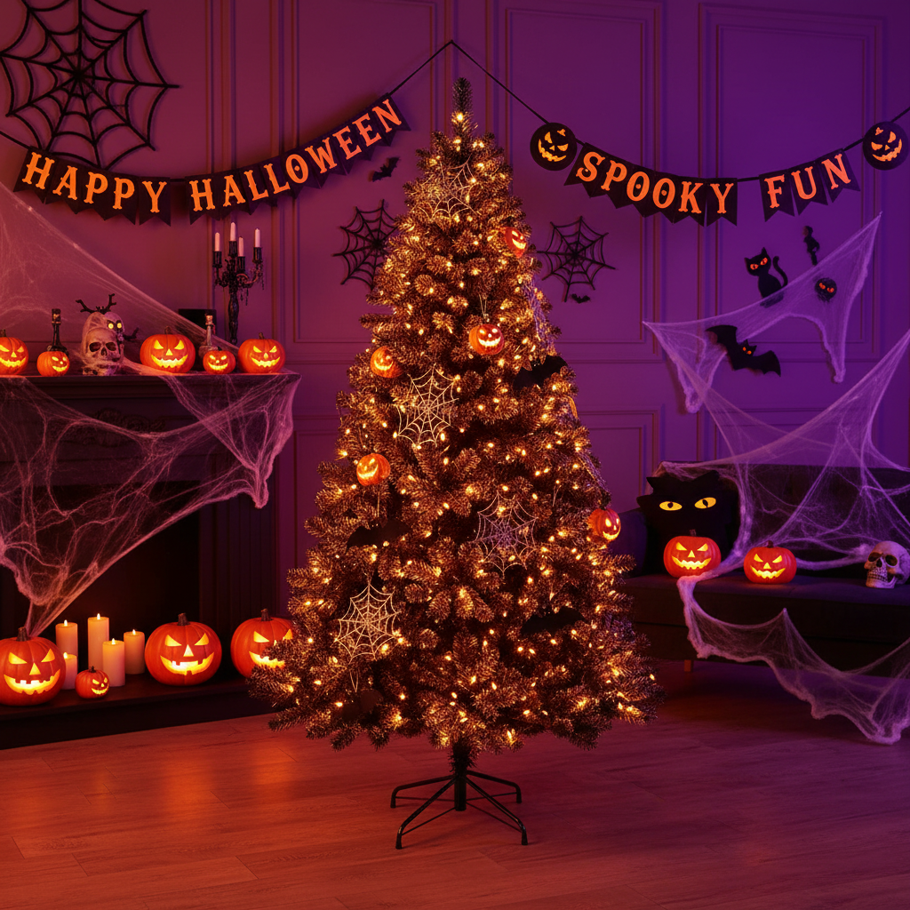 Colorado Spruce Halloween / Christmas Tree Black - 6ft/180cm
