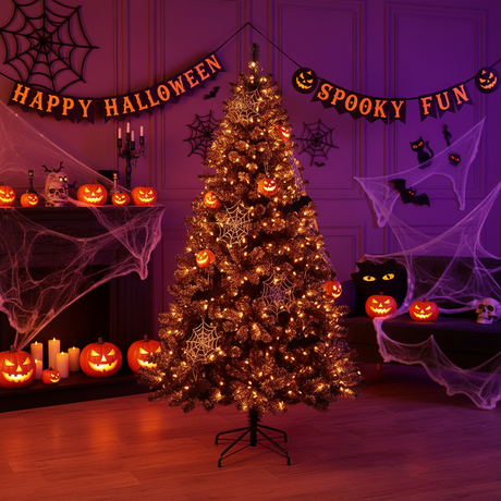 Colorado Spruce Halloween / Christmas Tree Black - 7ft/210cm