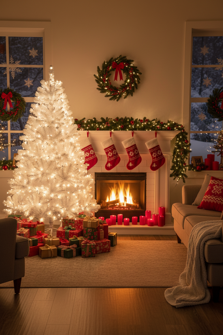 Colorado Spruce Christmas Tree White - 7ft/210cm