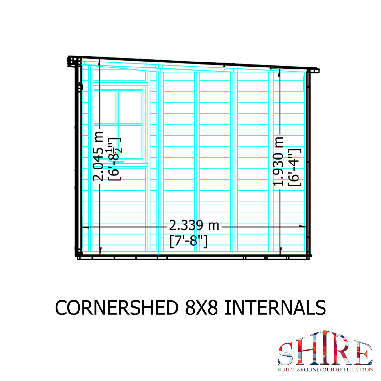 Shire Corner Shed 8x8