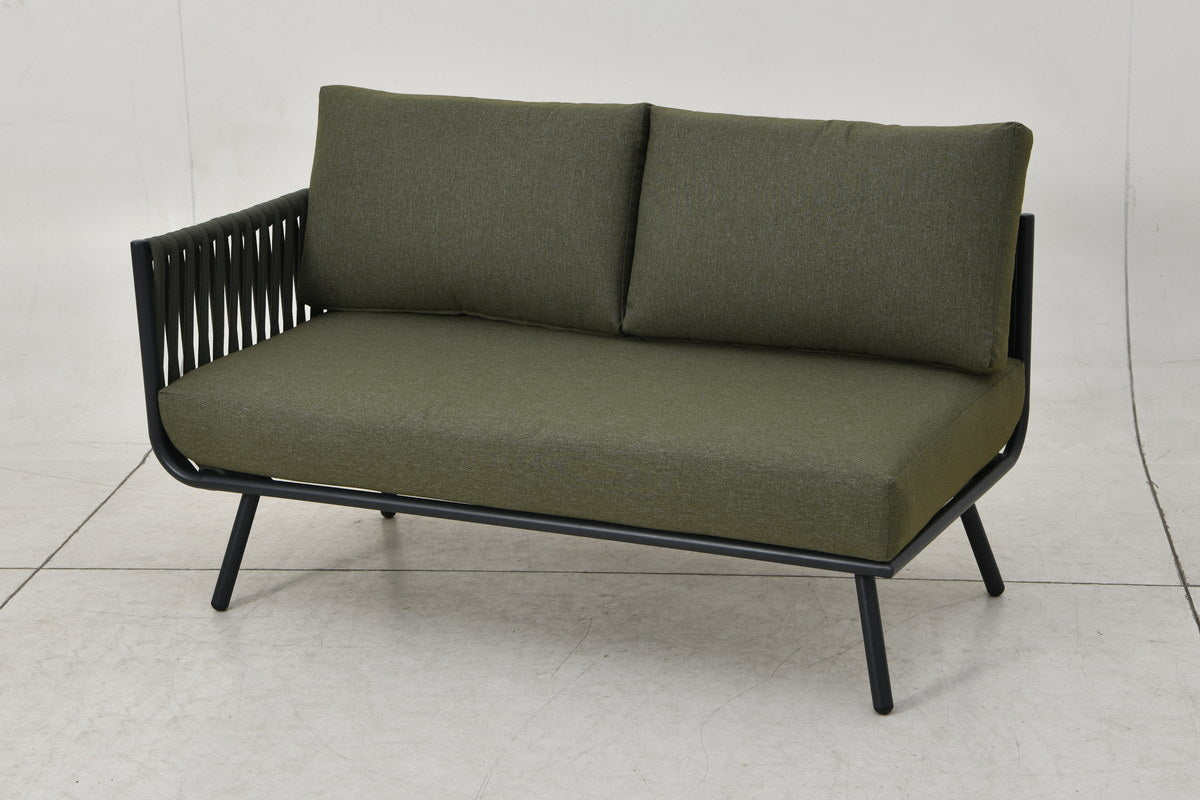 Emerald Rope Mini Corner Set with Height Adjustable Table - Green