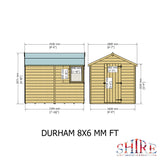 Shire Durham Single Door 8x6 Shed