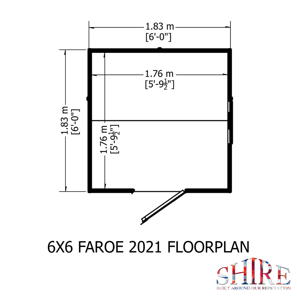 Shire Faroe Single Door 6x6 Shed